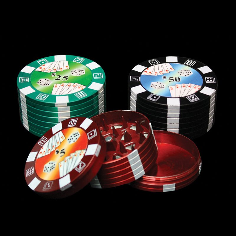 Poker Chip Lrg Grinder 3pc