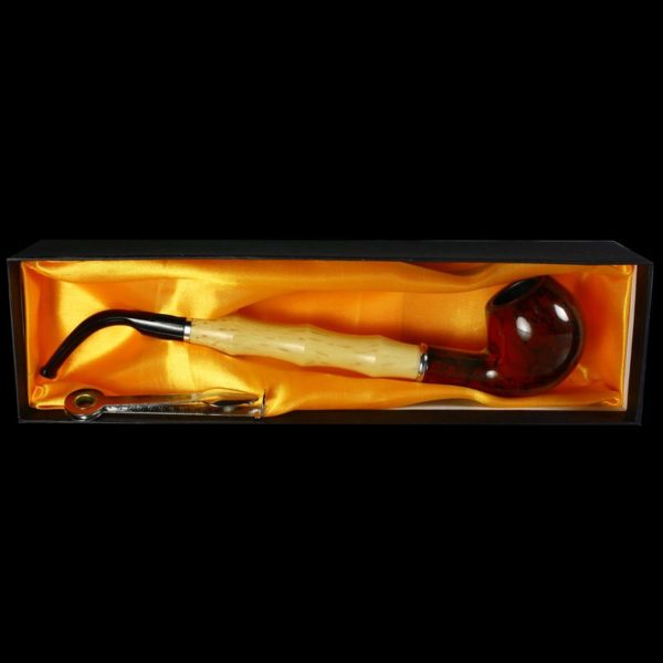 9" Wood Pipe - Red