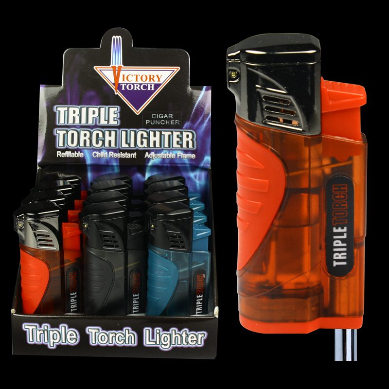 Triple Torch Puncher Lighter